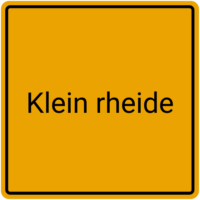 Meldebestätigung Klein Rheide